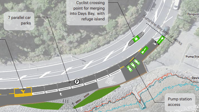 Sunshine Bay to Days Bay design