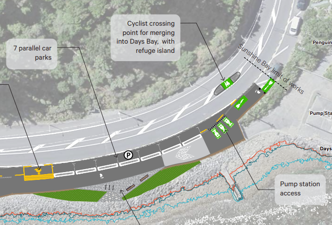 Sunshine Bay to Days Bay design