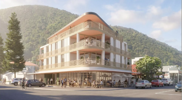 4 story apartment building concept