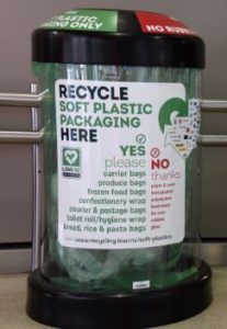 Soft plastics recycling bin